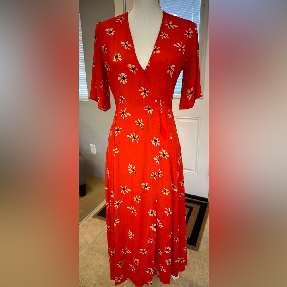 FAITHFUL THE BRAND Anthropologie Wrap Dress Short Sleeve